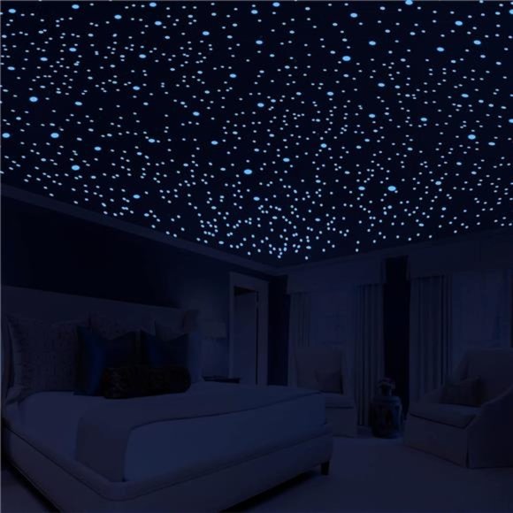 Wall Decor | 88 Pcs Glow In The Dark Stars For Ceiling Glowing Wall ...